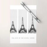 1888-1889 The Rise of the Eiffel Tower Construction Sequence black and white photography Wrapping Paper