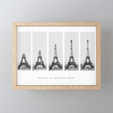 1888-1889 The Rise of the Eiffel Tower Construction Sequence black and white photography Mini Art Print