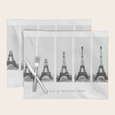 1888-1889 The Rise of the Eiffel Tower Construction Sequence black and white photography Placemat