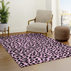 2000s leopard-black on palest pink Rug