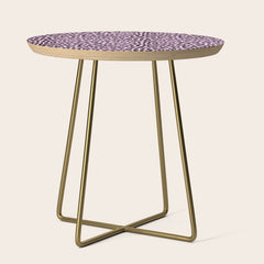 2000s leopard-black on palest pink Side Table