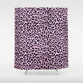 2000s leopard-black on palest pink Shower Curtain