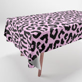 2000s leopard-black on palest pink Tablecloth
