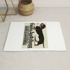 1905 German Dog Show Dachshund Poster Rug