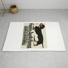 1905 German Dog Show Dachshund Poster Rug