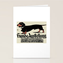 1905 German Dog Show Dachshund Poster Stationery Card