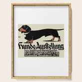 1905 German Dog Show Dachshund Poster Serving Tray
