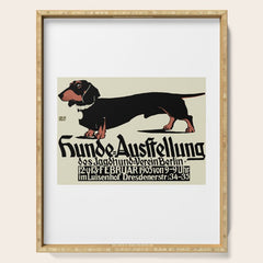 1905 German Dog Show Dachshund Poster Serving Tray