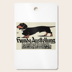1905 German Dog Show Dachshund Poster Cutting Board
