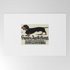 1905 German Dog Show Dachshund Poster Welcome Mat