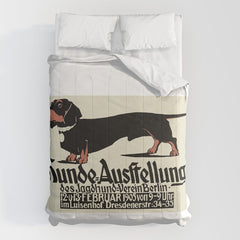1905 German Dog Show Dachshund Poster Comforter
