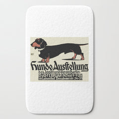1905 German Dog Show Dachshund Poster Bath Mat
