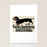 1905 German Dog Show Dachshund Poster Stationery Card