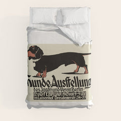1905 German Dog Show Dachshund Poster Duvet Cover
