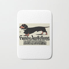 1905 German Dog Show Dachshund Poster Bath Mat