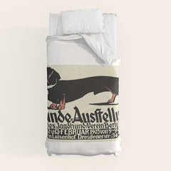 1905 German Dog Show Dachshund Poster Duvet Cover