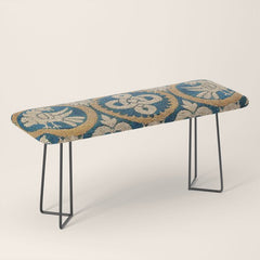 18th Century Spanish Textile Print Bench