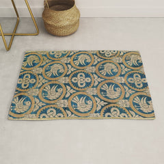 18th Century Spanish Textile Print Rug