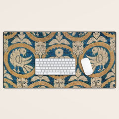 18th Century Spanish Textile Print Desk Mat