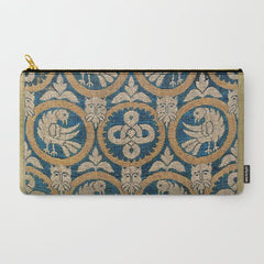 18th Century Spanish Textile Print Carry All Pouch