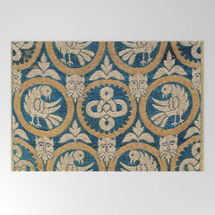 18th Century Spanish Textile Print Welcome Mat
