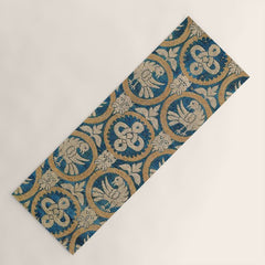 18th Century Spanish Textile Print Yoga Mat