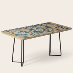 18th Century Spanish Textile Print Coffee Table