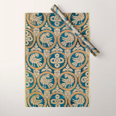 18th Century Spanish Textile Print Wrapping Paper