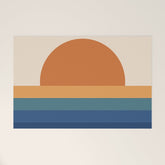 70's Retro Sunset Welcome Mat