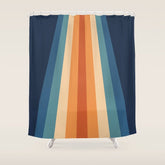 70's Retro Stripes Shower Curtain