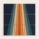 70's Retro Stripes Wood Wall Art