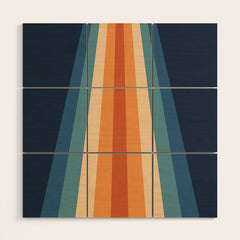 70's Retro Stripes Wood Wall Art