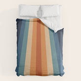70's Retro Stripes Duvet Cover