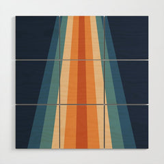 70's Retro Stripes Wood Wall Art