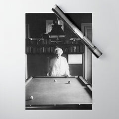 1891 Mark Twain playing billiards, pool black and white vintage photograph / photography Wrapping Paper