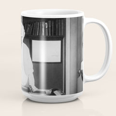 1891 Mark Twain playing billiards, pool black and white vintage photograph / photography Coffee Mug