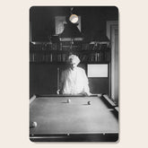 1891 Mark Twain playing billiards, pool black and white vintage photograph / photography Cutting Board