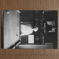 1891 Mark Twain playing billiards, pool black and white vintage photograph / photography Outdoor Rug