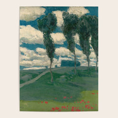 "Spring Landscape with Poplar Trees" by Alois Kalvoda, circa 1914-1920 Poster