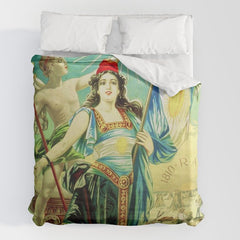 1910 Fernet Branca Liqueur Aperitif Advertisement Poster Print Duvet Cover