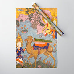 "Coffin of Imam 'Ali", Folio from a Falnama (The Book of Omens) of Ja'far al-Sadiq Wrapping Paper