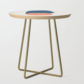 Twins' Minimalist Modern Mid Century Colorful Navy Blue Tan Shapes by Ejaaz Haniff Side Table