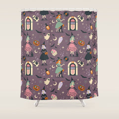50s Witch Vibes Shower Curtain