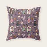 50s Witch Vibes Throw Pillow
