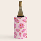 70s retro pink smiles pattern Wine Chiller