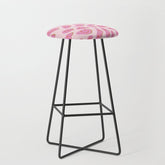 70s retro pink smiles pattern Stool