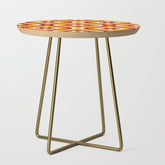 70s Groovy Daisy Ovals Pattern Side Table