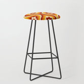70s Groovy Daisy Ovals Pattern Stool