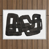 Boulder' Mid Century Modern Fun Abstract Shapes Outdoor Rug