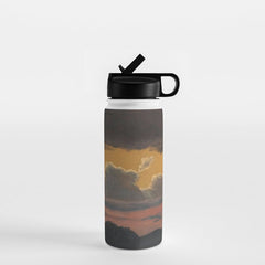 "Cloud Study over Landscape" by Knud Baade, 1838 Water Bottle